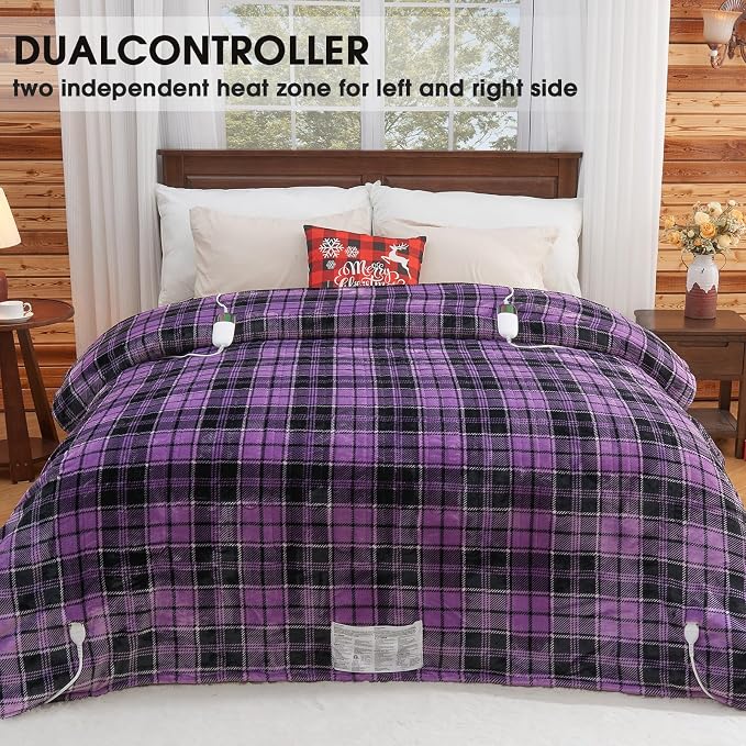 Heated Electric Blanket King Size, 90X100 Heating Blanket King - Image 2