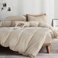 JELLYMONI 100% Natural Cotton 2pcs Striped Duvet Cover Sets, by JELLYMONI