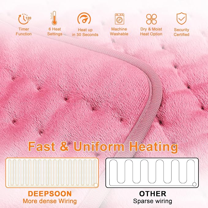 Deepsoon Heating Pad, Electric Heating Pads - Image 6