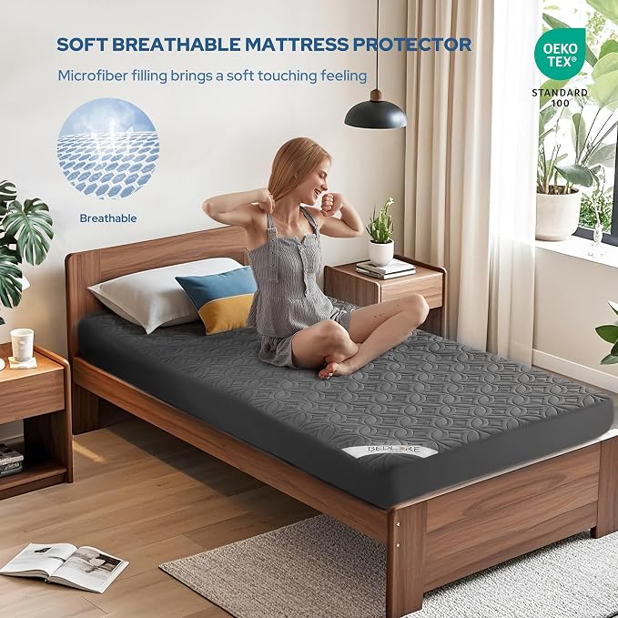 BEDLORE Waterproof Mattress Protector, Twin XL Size Mattress Pad - Image 3