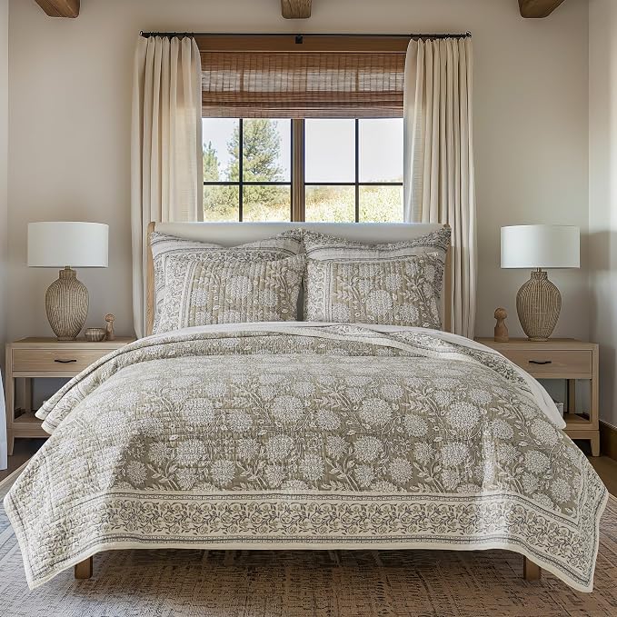 Levtex Home Adare Taupe Reversible Twin XL/Twin Quilt Set - Image 4
