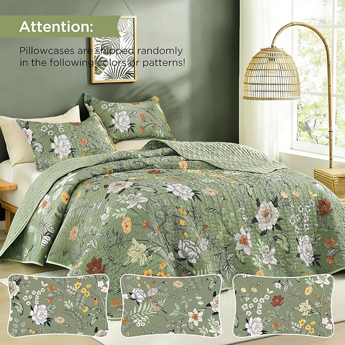 Litanika Floral Green Quilt California King Size - Image 3