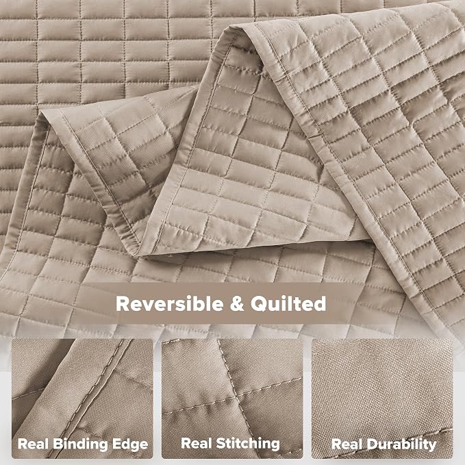 Comfort Spaces Kienna Quilt Set- Double Sided Stitching Design Summer Blanket - Image 6
