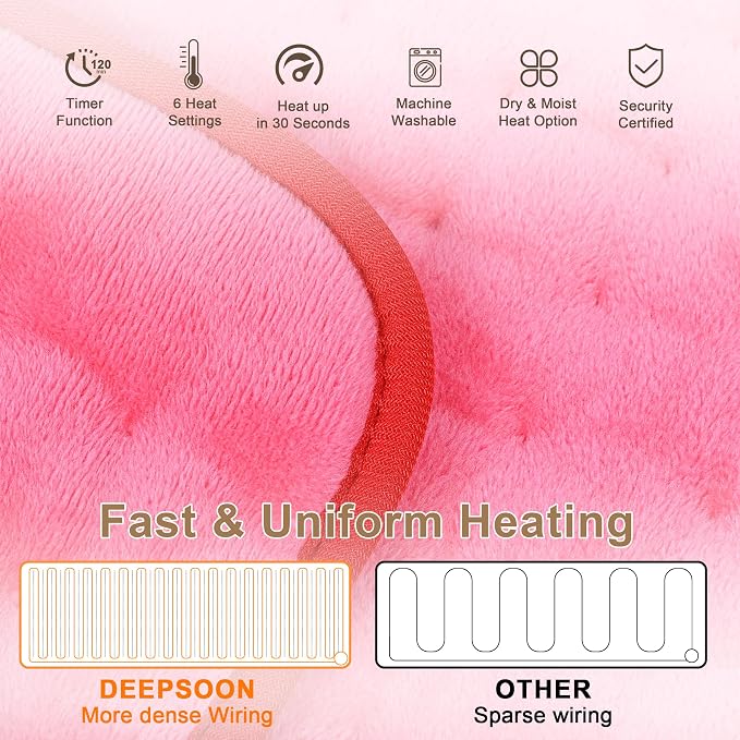 Deepsoon Heating Pad, Electric Heating Pads - Image 5