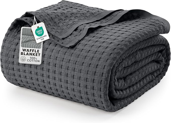 Utopia Bedding 100% Cotton Waffle Weave Blanket Full Size by UTOPIABEDDING