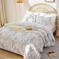 JANZAA Twin Quilt White Quilt Bed Spread Boho Quilt by JANZAA
