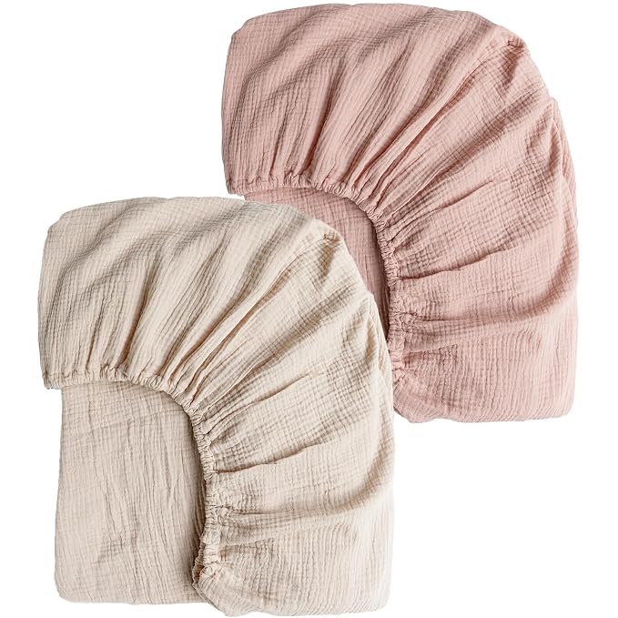 Konssy Muslin Crib Sheets for Girl Boy by Konssy