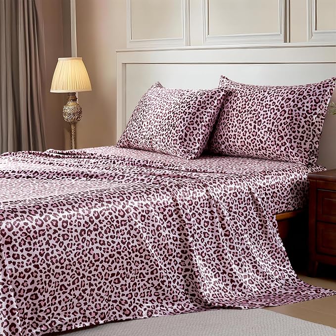 MR&HM Satin Sheets with Elastic Corner Straps, Twin Size 3-Piece Silky Bedding by MRHM
