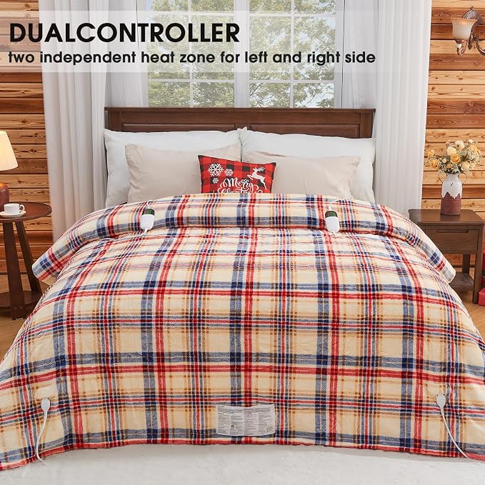Heated Electric Blanket Queen Size, 84X90 Heating Blanket Queen - Image 2