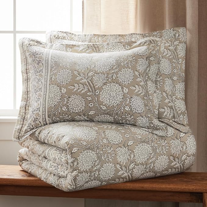 Levtex Home Adare Taupe Reversible Full/Queen Comforter Set - Image 5