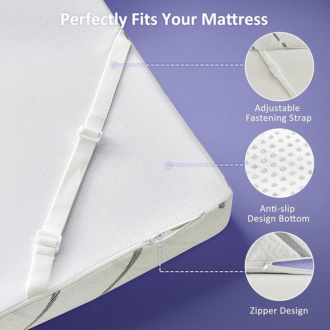 3 Inch Gel Memory Foam Mattress Topper King Size - Image 6