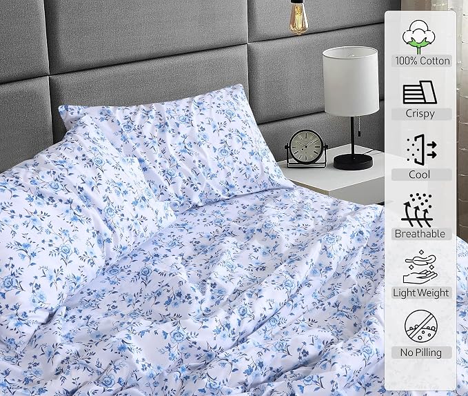 RUVANTI 100% Cotton Sheets – California King Percale Bedding, Cooling & - Image 3