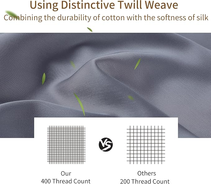 1 Pack Body Size Bamboo Viscose Zippered Pillow Case, 400 Thread Count Cooling - Image 4