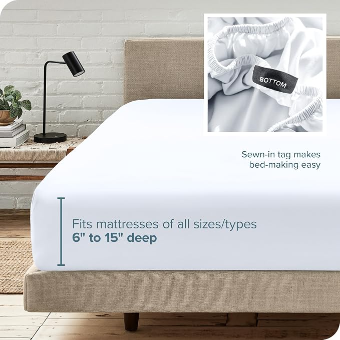 Bare Home Fitted Bottom Sheet Hospital Size - Image 6