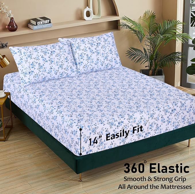 RUVANTI 100% Cotton Sheets – California King Percale Bedding, Cooling & - Image 4