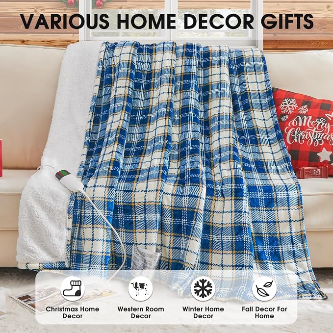 Heated Electric Blanket Full Size, 72X84 Heating Blanket - Image 6