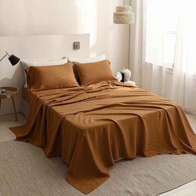 Simple&Opulence French Linen Flat Sheet, 100% Natural Flax Bedding Sheet by SimpleOpulence