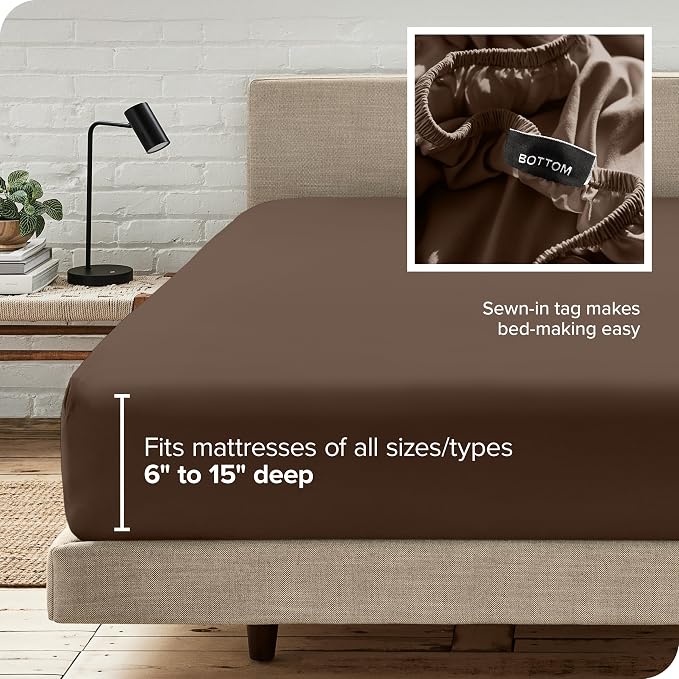 Bare Home Fitted Bottom Sheet Queen Size - Image 6