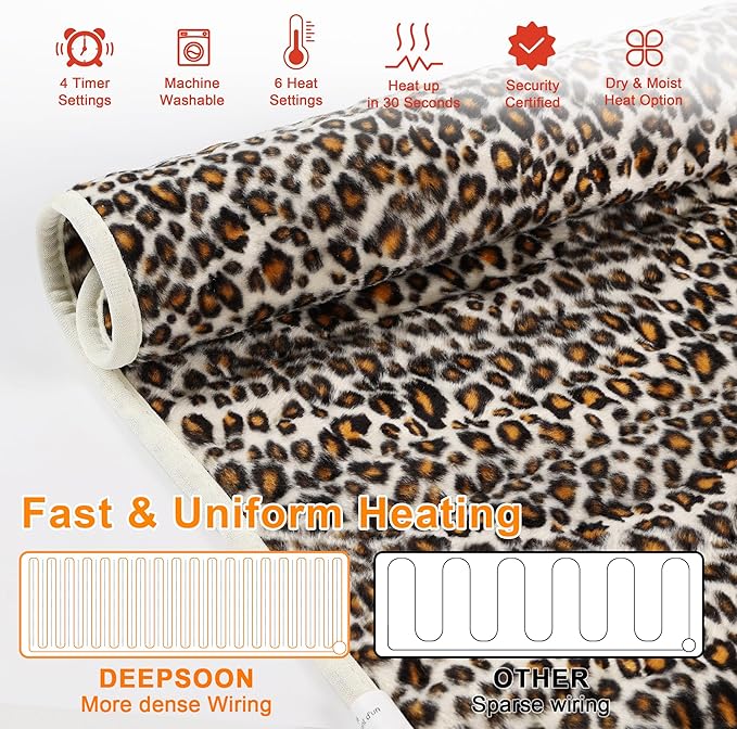 Deepsoon Heating Pad, Electric Heating Pads - Image 5