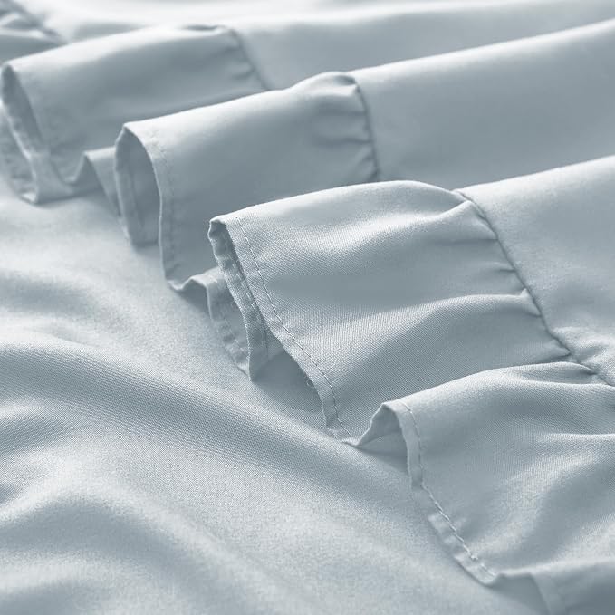 KKJIAF Ruffle Pillow Cases King Size Set of 2, Ruffled Pillow Covers - Image 6