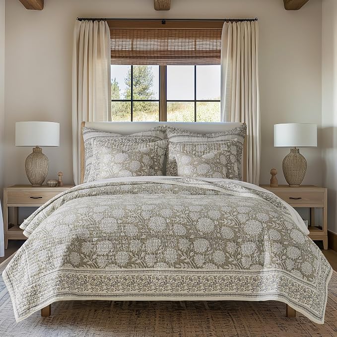 Levtex Home Adare Taupe Reversible King/Cal King Quilt Set and 2 Pillow Shams by LevtexHome