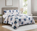 Brilliant Sunshine Roses in Beige Quilt Set, 3-Piece Bedding Sets, Lively by BrilliantSunshine