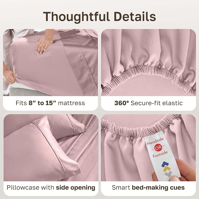 California Design Den Soft 100% Cotton Sheets Twin XL Size Set, 400 Thread - Image 5