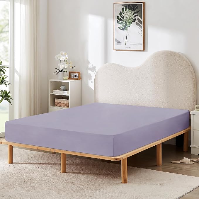 HBHLFZ Queen Fitted Sheet Only, Soft Breathable Bottom Sheet by HBHLFZLuxuryHomeLife