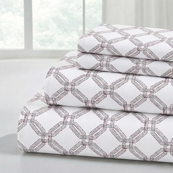 Modern Threads Printed 3-Piece Extra Soft Bedding Sheets & Pillowcase Set by ModernThreads