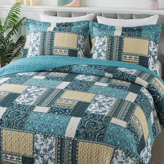 BEDIFANY Cotton Queen Size Quilt Sets, Lightweight Bedspread Queen Size - Image 2