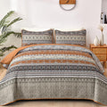 WONGS BEDDING Boho King Quilt Set, Fall Lightweight Bed Decor Bedspread by WONGSBEDDING
