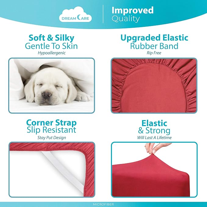 DREAMCARE Twin XL Fitted Sheet - Image 6