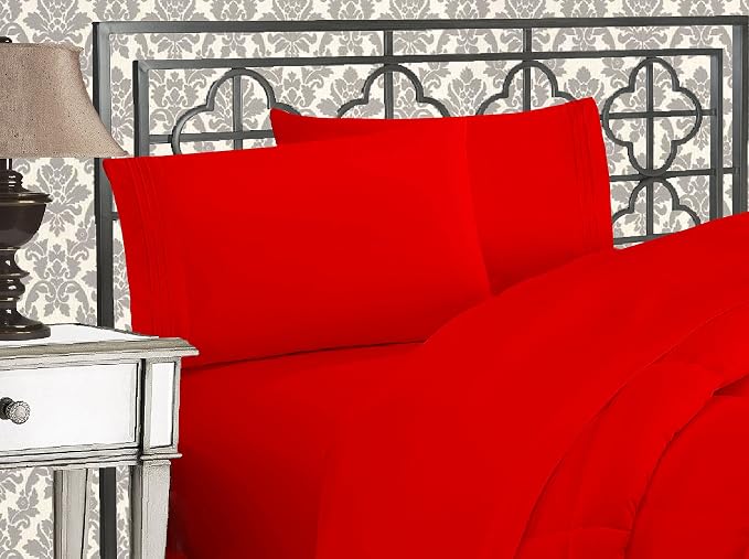 Elegant Comfort Luxurious 1500 Premium Hotel Quality Microfiber Three Line by ELEGANTCOMFORT