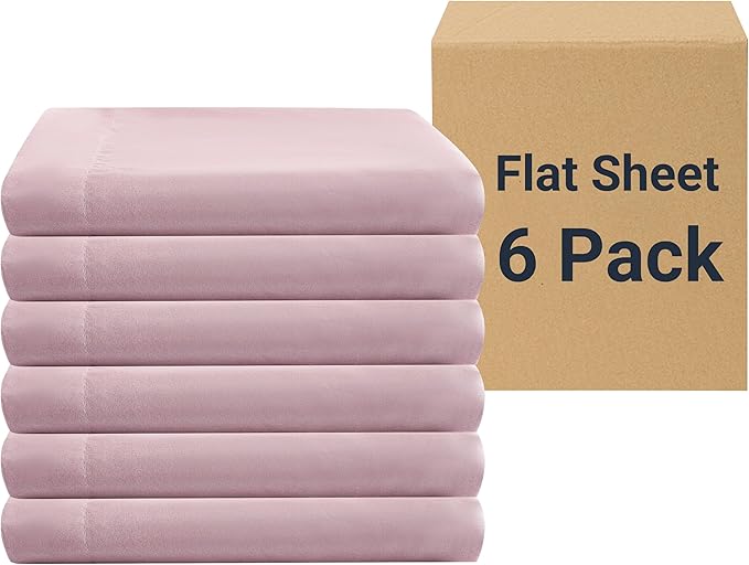 ZPECC Bulk Flat Sheets Only Full Size 6 Pack, Easy Sort Top Bed Sheet by by ZPECC-ABrandThatHasBeenFocusedOnBabyProductsFor18Years