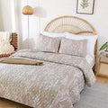 JANZAA Quilt King Size Oatmeal Quilt Bed Spread Boho Quilt by JANZAA