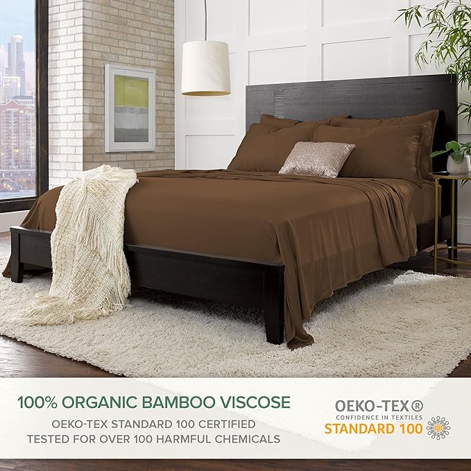 Pure Bamboo Split King Sheets, Genuine 100% Organic Viscose Derived from Bamboo - Image 2