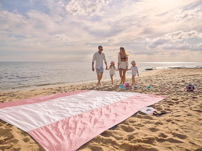 WEKAPO Beach Blanket Sandproof Waterproof, Extra Large Beach Mat, Oversized & - Image 8