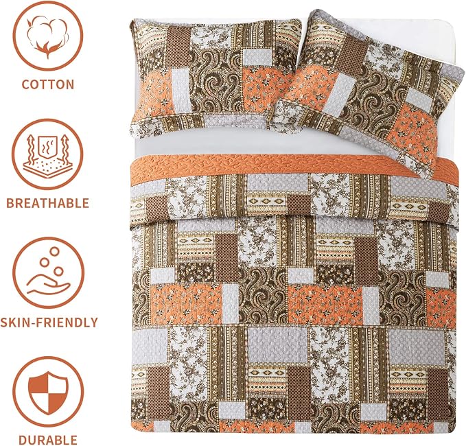 BEDIFANY Farmhouse Cotton Quilts Queen Size - Image 7