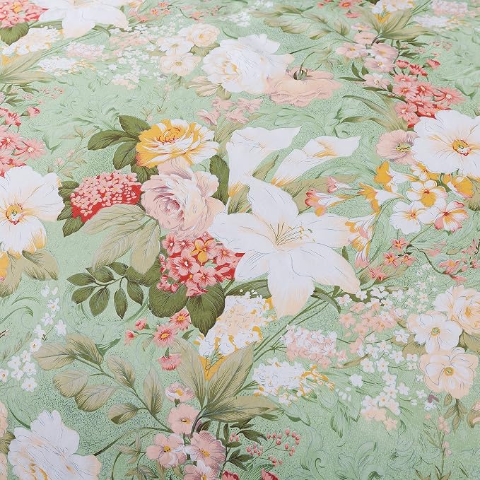 FADFAY Floral Duvet Cover Set Queen 100% Cotton Shabby Vintage Bedding 600 TC - Image 7