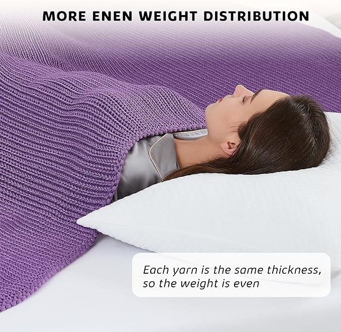 L'AGRATY Knitted Weighted Blanket - Image 6