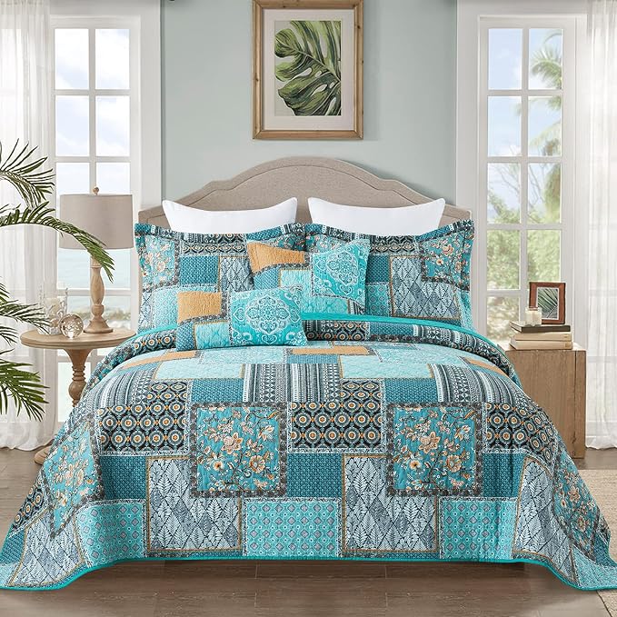 BEDIFANY Cotton California King Size Quilt by BEDIFANY