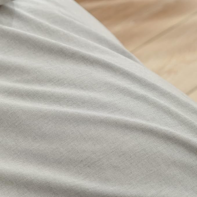 BESTOUCH Duvet Cover Set 100% Washed Cotton Linen Feel Super Soft Comfortable - Image 6