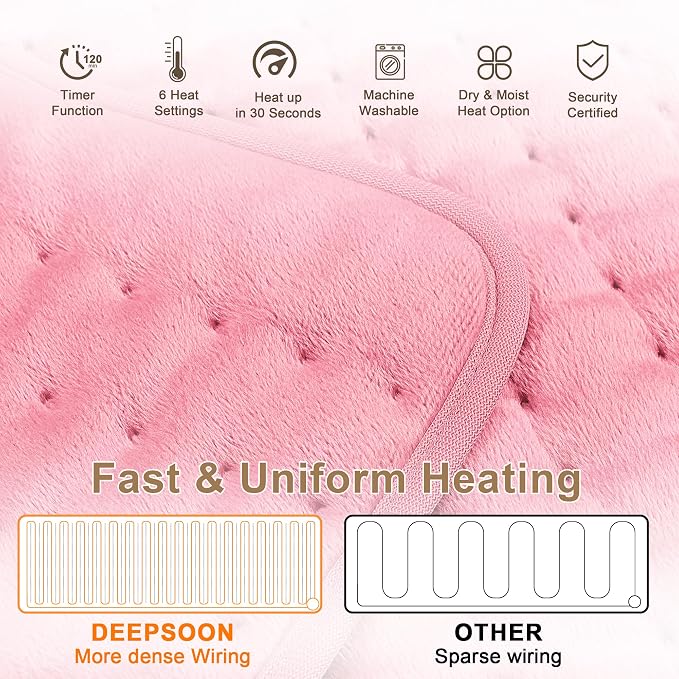 Deepsoon Heating Pad, Electric Heating Pads - Image 5