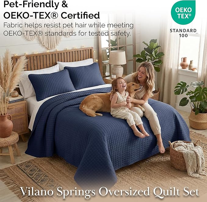 Southshore Fine Living, Inc. Lightweight Quilt King Size Bedding Set, Pet Hair - Image 5