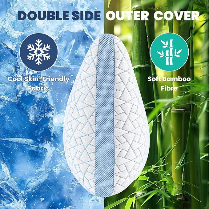 A-Pce Adjustable Pillow, King Size Set of 2 Bed Pillows - Image 4