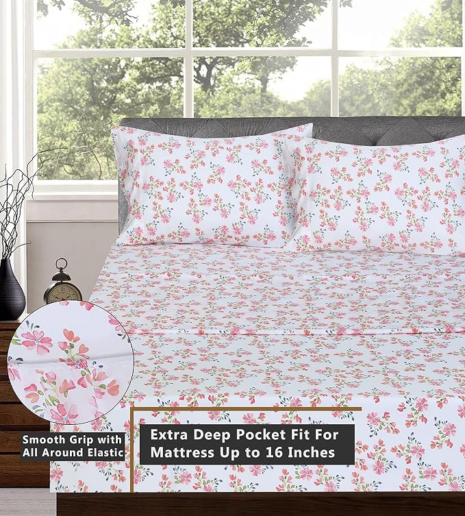 RUVANTI 100% Cotton Sheets – Twin XL Size Percale Bedding, Cooling & Breathable - Image 4