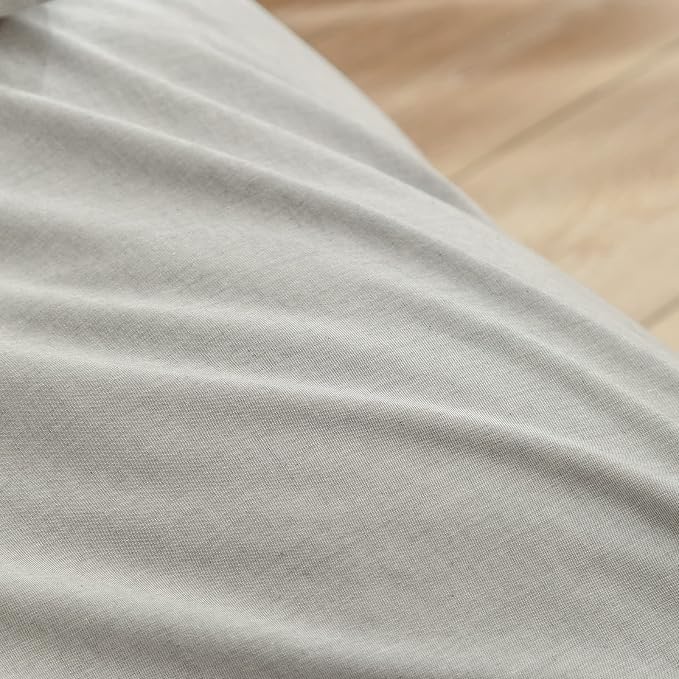 BESTOUCH Duvet Cover Set 100% Washed Cotton Linen Feel Super Soft Comfortable - Image 6