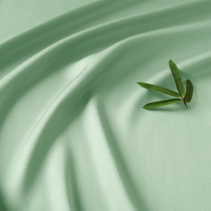 Viscose from Bamboo Pillow Protectors Set of 2 Saga Green Q - Image 2