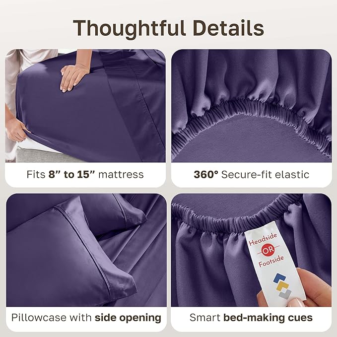 California Design Den Soft Twin Size 100% Cotton Sheet Sets, 400 Thread Count - Image 5