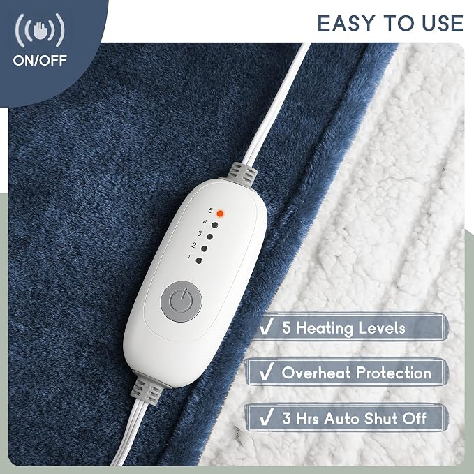 Heated Blanket Electric Throw Size 50''x60'' - Image 7